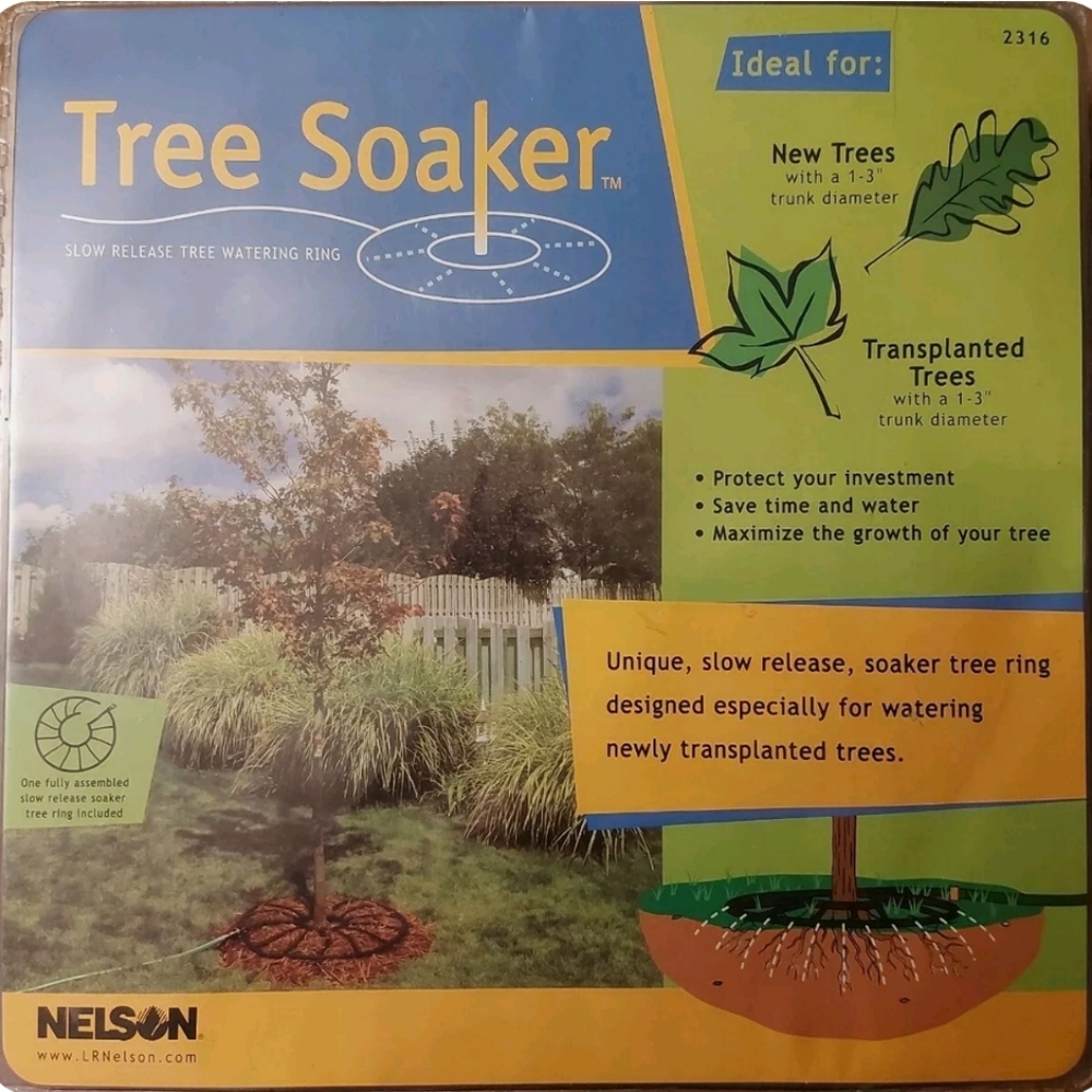 Nelson Tree Soaker Slow Release Tree Watering Ring, 1-3" Diameter, New